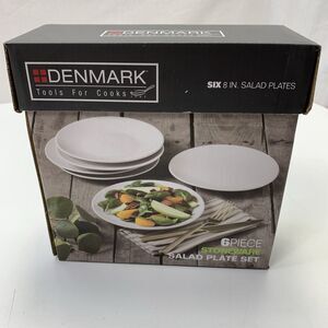Salad Plate Set Denmark Tools For Cooks 6 Piece Stoneware New